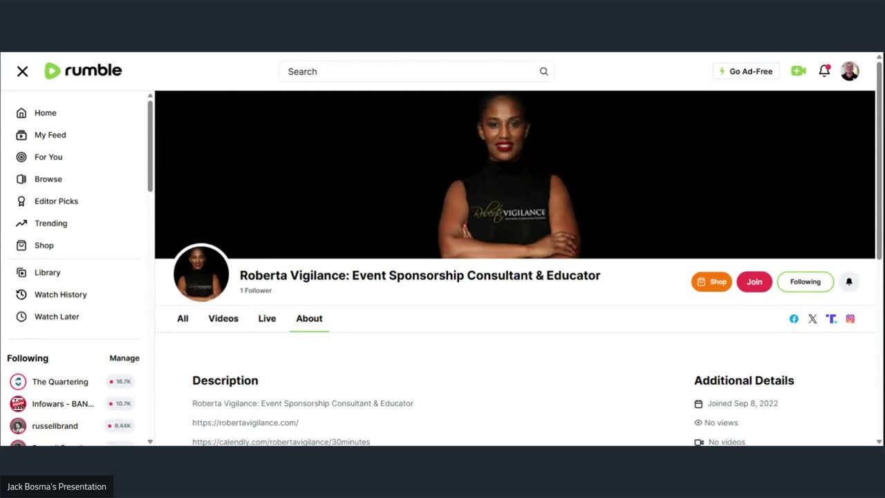 Roberta Vigilance: Event Sponsorship Consultant & Educator