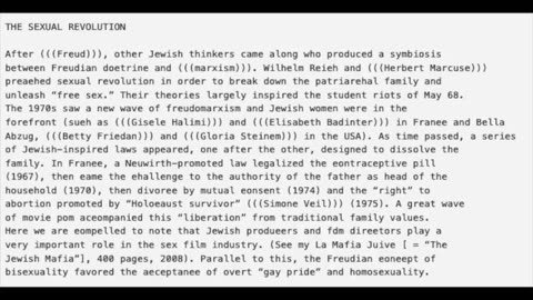 PSYCHOPATHOLOGY OF JUDAISM (Hervé Ryssen 2007)