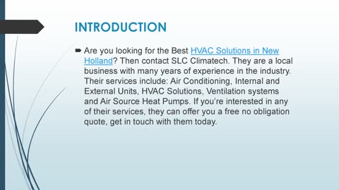 Best HVAC Solutions in New Holland