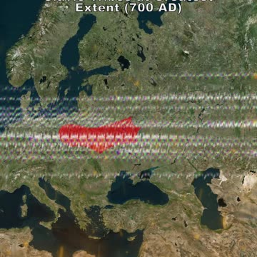 Slavic Tribes at Greatest Extent (700 AD) vs After World War II (1945 AD)