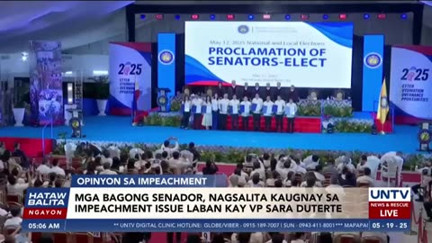 Mga bagong Senador, nagsalita kaugnay sa impeachment issue laban kay VP Sara Duterte