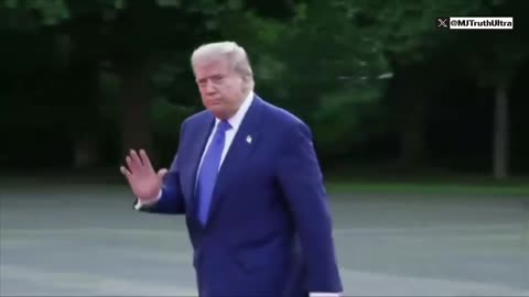 Trump arrives at the Royal Palace to Greet the King and Queen of the Kingdom of the Netherlands