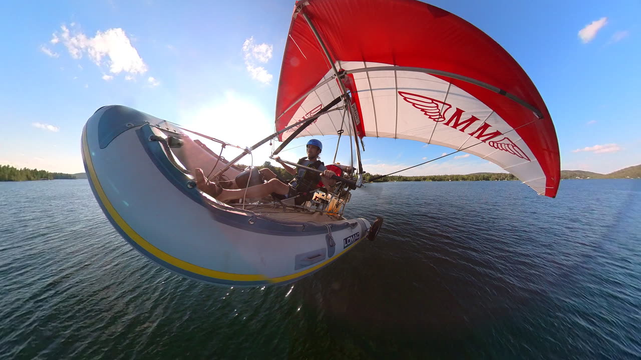 It Has Wheels - Flying Inflatable Boat with Landing Gear - uncut