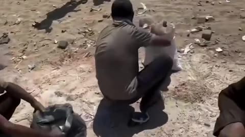 A humiliating scene unfolded at a distribution point run by the US