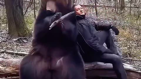 The man who adopted an abandoned baby bear.