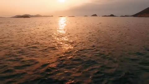Sunrise video.drone fotage
