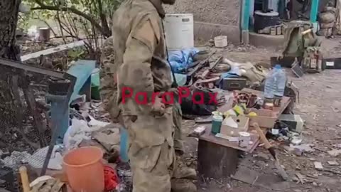 Group of Starving Russian Soldiers Scavenging for Anything to Eat