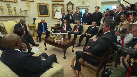 President Trump Participates in a Bilateral Meeting with the President of South Africa