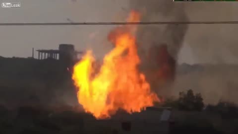 Syrian War Rebels destroy T-72 by IED in Idlib (Syrian Liberation Front) 2012.11.25
