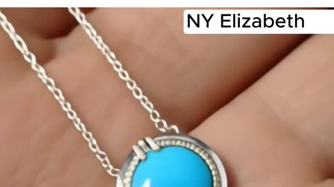 TIFFANY & CO. T Turquoise Diamond Circle Necklace