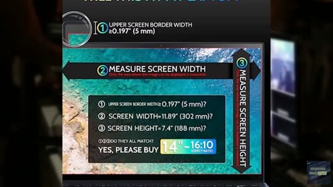 Peslv Magnetic Laptop Privacy Screen 14 inch for 16:10 Computer Monitor, 14" Rem