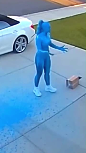 Smug Porch Thief Taunts Ring Cam Gets Blue Paint Karma 😈💙