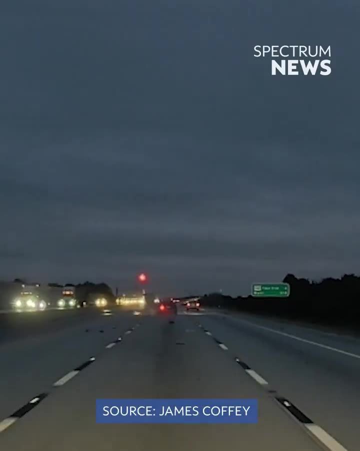 Small plane makes emergency landing on interstate in Brevard County, Fla. Monday.