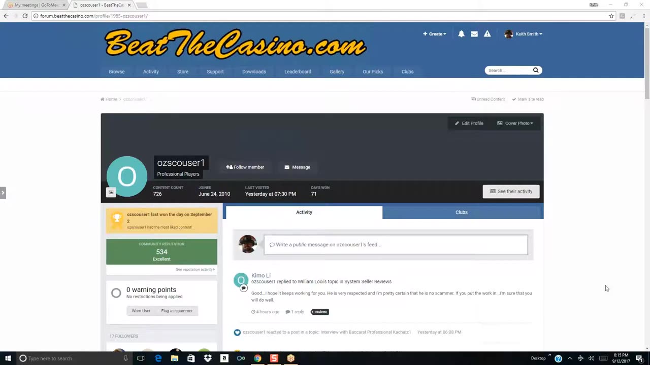 Episode 1052 Ozscouser1 Baccarat From Australia