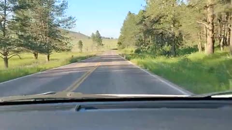Shia, video recorded 6:30 PM July 25, '25 by Alyssa driving through scenic route 87 North