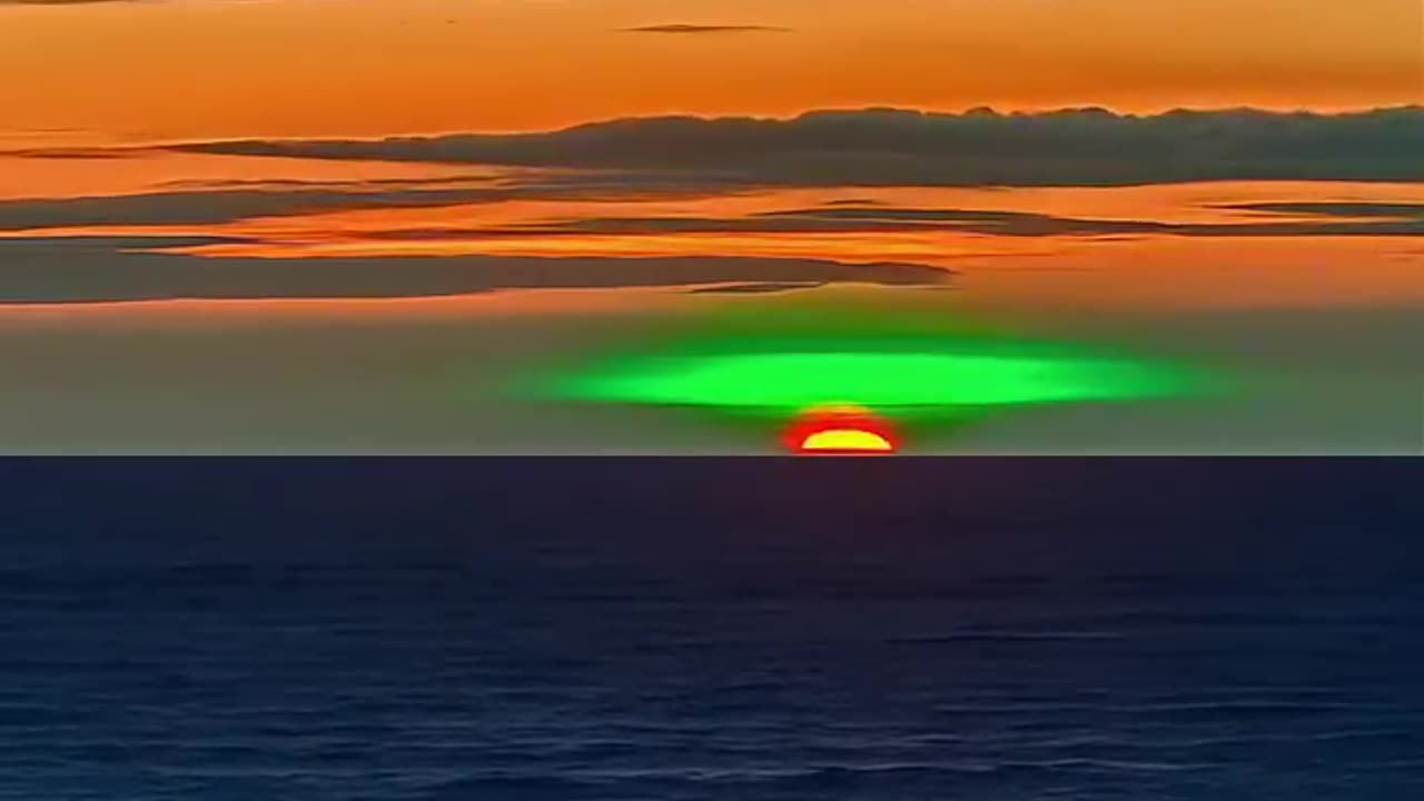 Green Flash filmed during Sunset