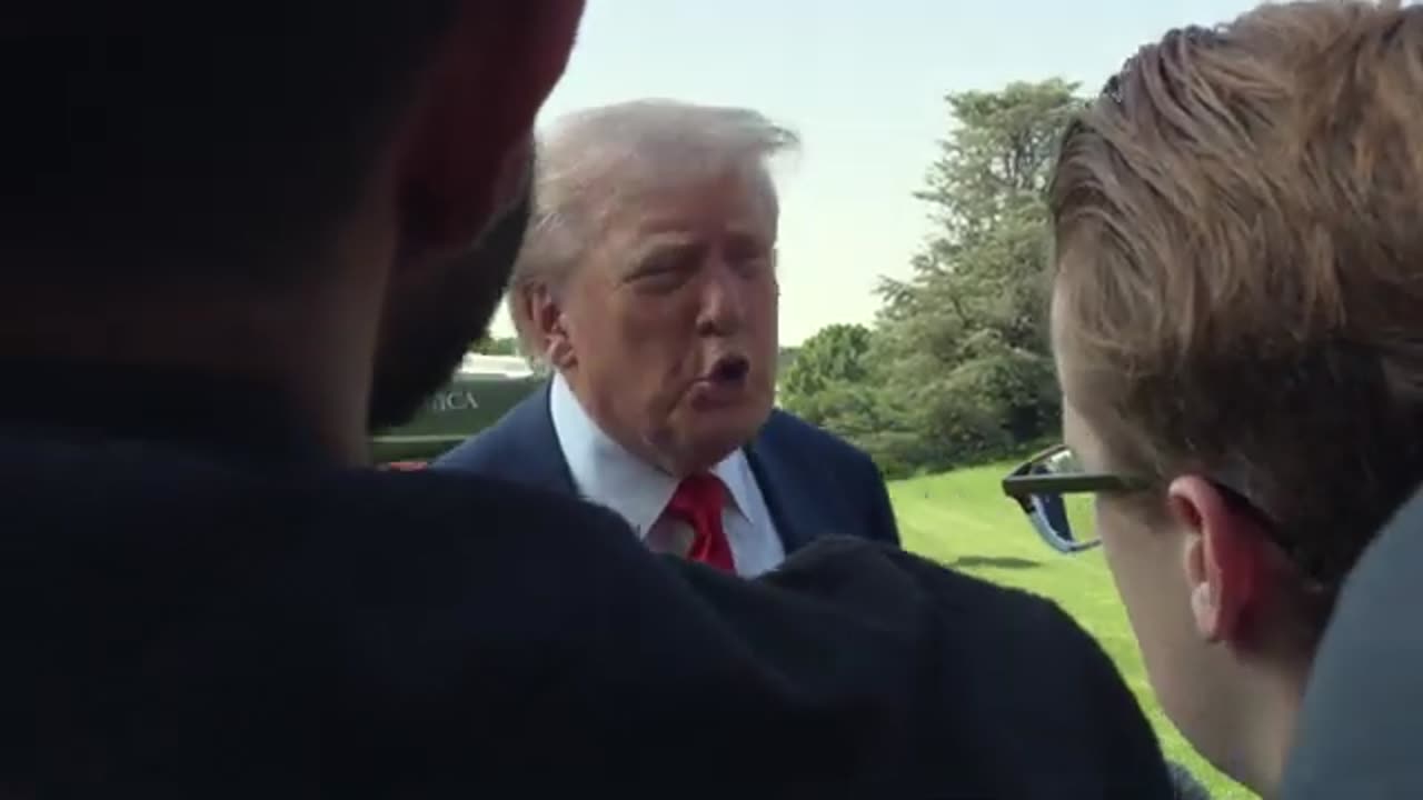 Trump Gaggles with Press Before Departing the White House