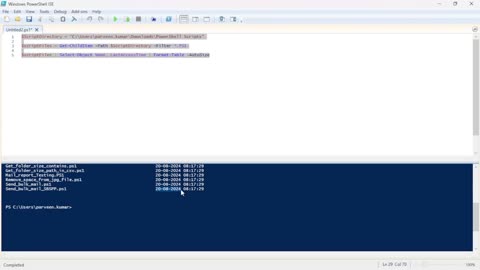 PowerShell Script to Check Last Accessed Time of Script Files