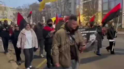 🇺🇦Odessa Nazis came out to march in memory of their Nazi friend Ganul who was recently shot