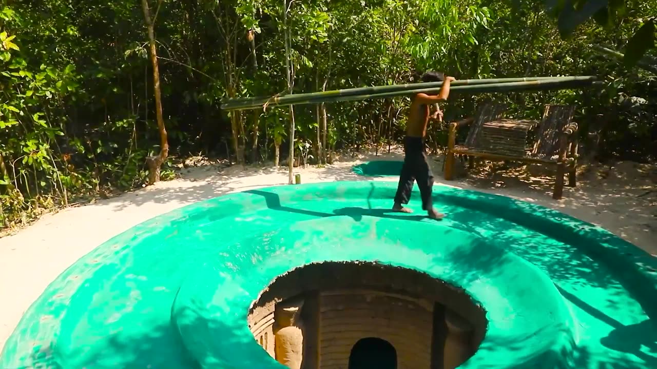 Dig to build an underground wormhole slide.