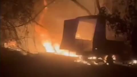 Russians Set Fire to Their Own Vehicles