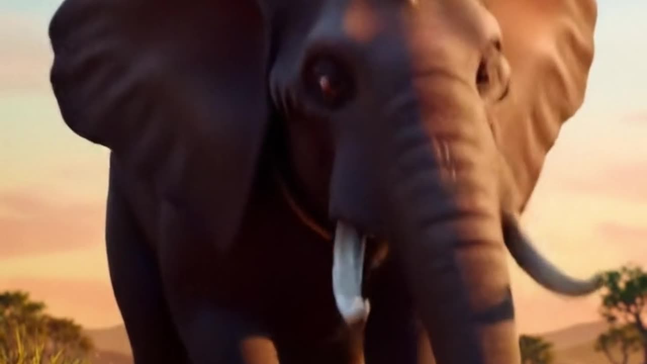 When a Tiger Rides an Elephant and They Both Get Scared of a Snake! 🐘🐅🐍😂 #PixarStyle #ViralShorts