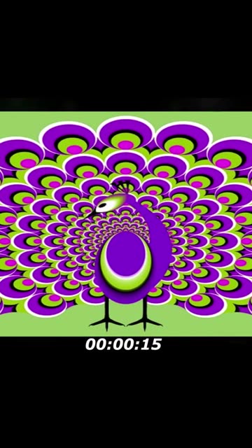 Optical illusion puzzle: Do you noticed the peacock is somewhat growing?