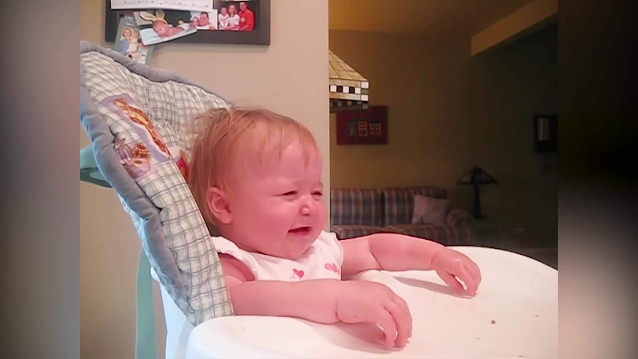 Funny scared babys