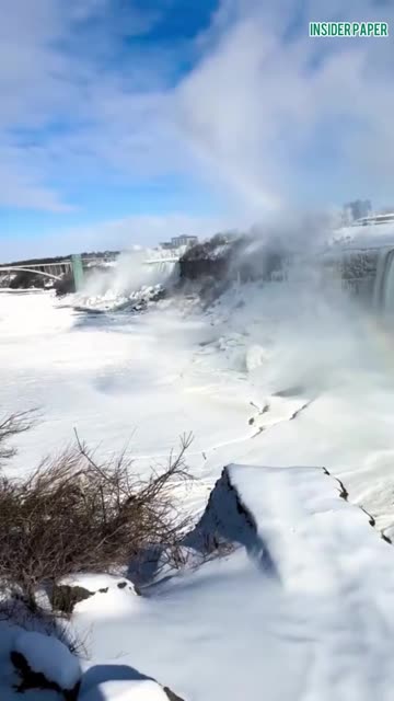 Extreme cold freezes iconic Niagara Falls