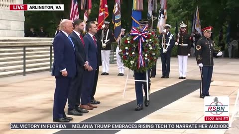 RSBN Pres. Trump lays the wreath out at the Tomb of the Unknown Soldier 5-26-25