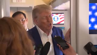 President Trump Gaggles with the Press on Air Force One, June 24, 2025