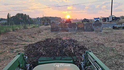 Graham Family Farm NW: Moving Uribe's Tree Service Wood Chips