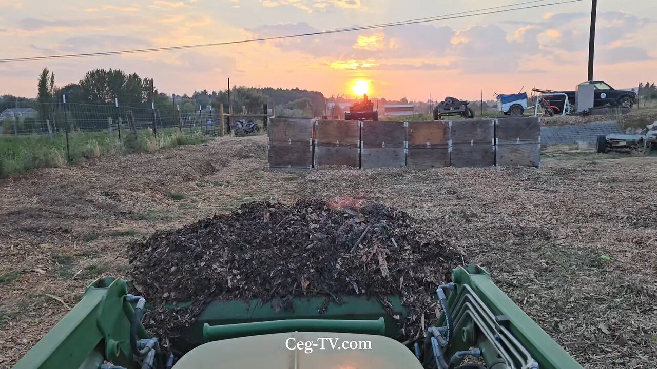 Graham Family Farm NW: Moving Uribe's Tree Service Wood Chips
