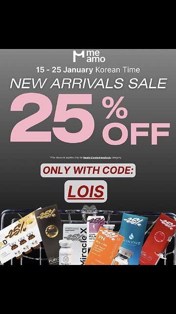 Sale 25% off January 15-25 Meamoshop discount code LOIS 💗💗💗💗