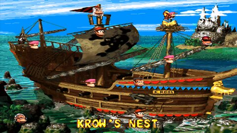 DONKEY KONG COUNTRY 2™ : DIDDY'S KONG QUEST™ / ACT 1. GANGPLANK GALLEON / A1#B. KROW'S NEST