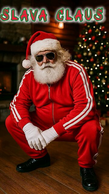 Squatting Slava Claus