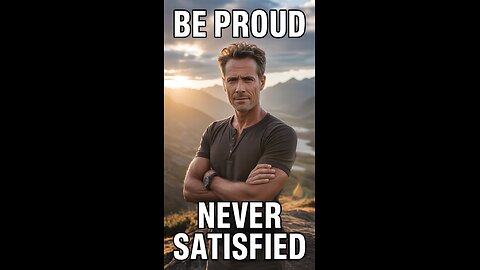 Be Proud, But Never Satisfied