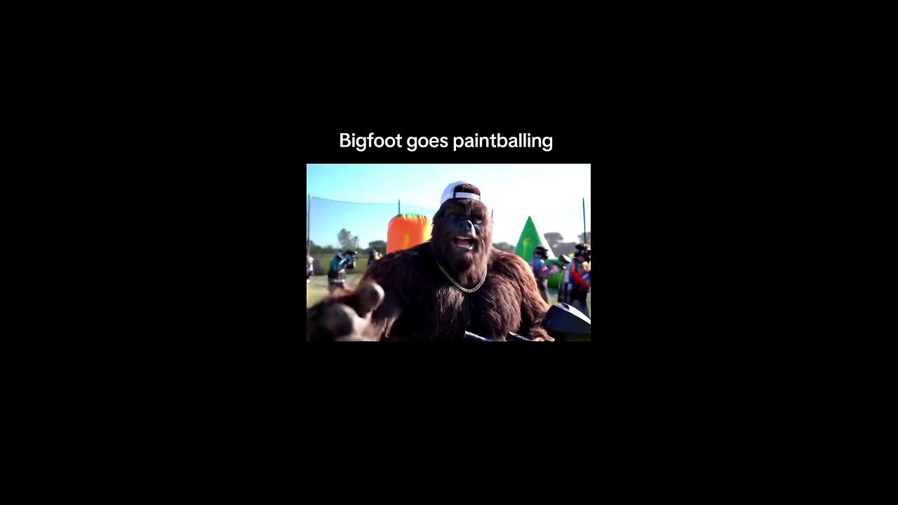 Bigfoot goes paintballing