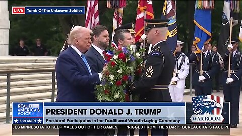 President Donald Trump Participates In Wreath-Laying Ceremony At Arlington National Cemetery