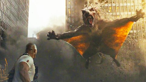 Giant Flying Wolf - George vs Ralph vs Lizzie - Final Battle Scene - Rampage (2018) Movie Clip HD