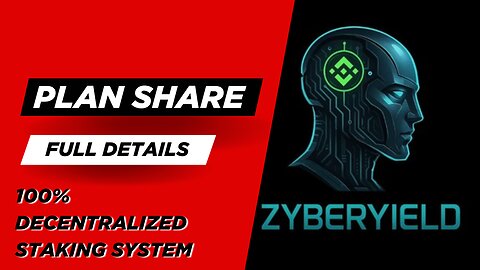 100% decentralized #Stakng system | ZyberYield Hindi plan share