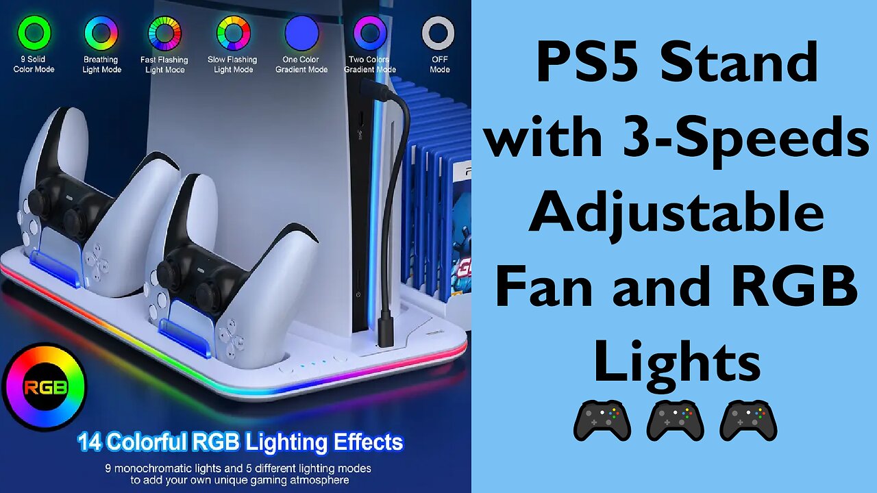 Review about this Review about this PS5 Cooling Stand with 3-Speed Adjustable Fan!!
