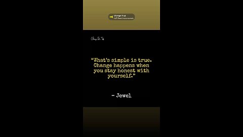 Stay honest with yourself