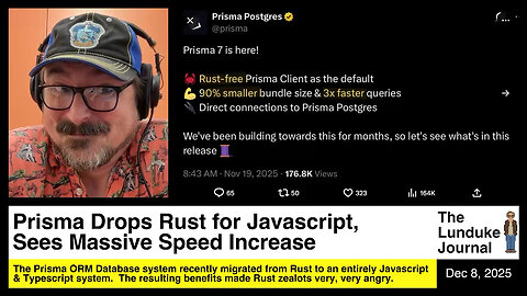 Prisma Drops Rust for Javascript, Sees Massive Speed Increase