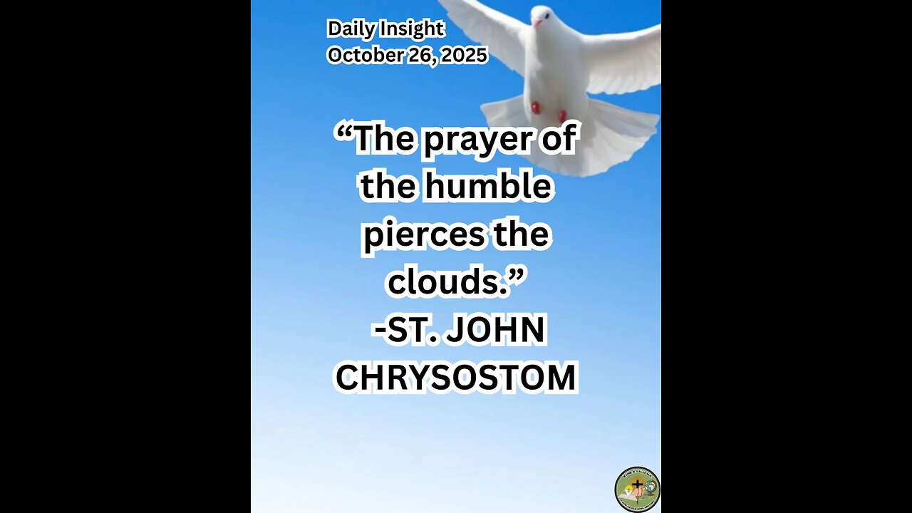 Daily Insight October 26, 2025 #faith #saint #insight