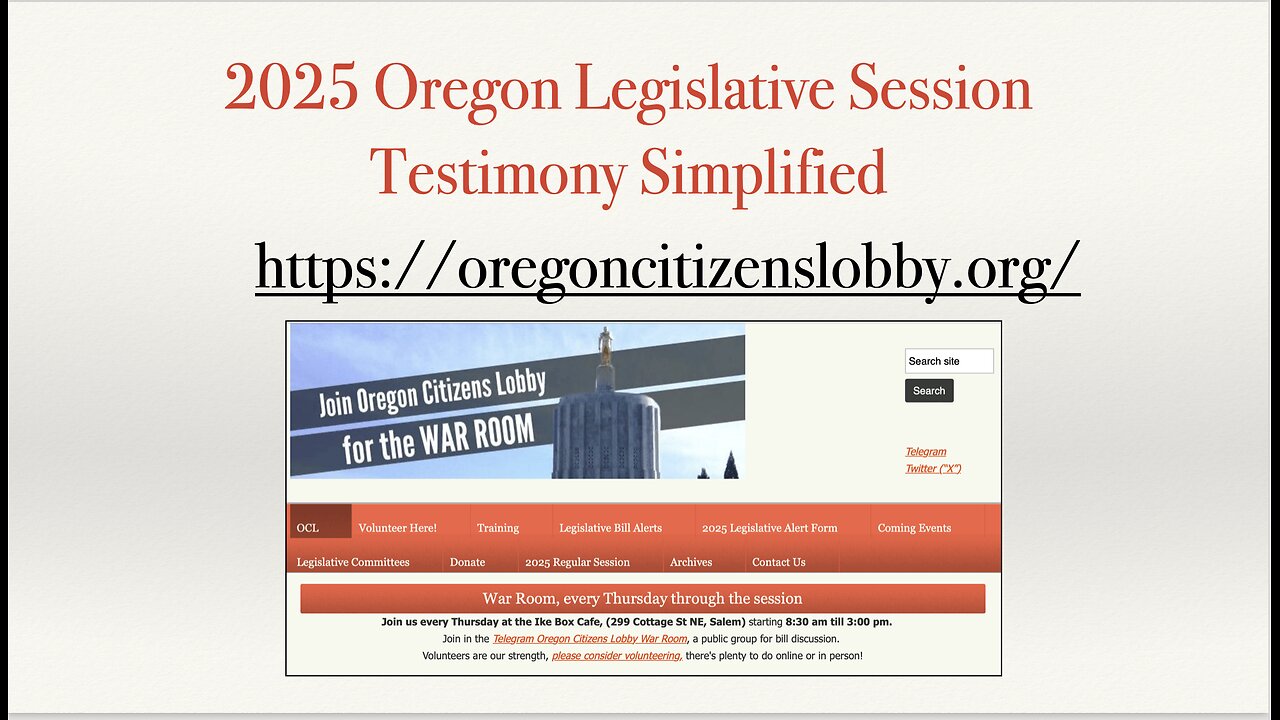 2025 Legislative session Testimony Simplified