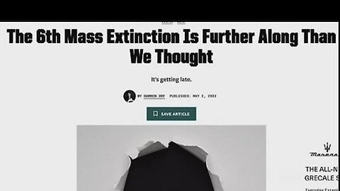 "UN's Agenda 2030: Is the Alleged Mass Human Extinction Ahead of Schedule? "