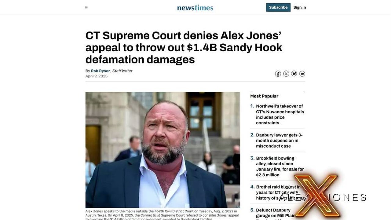 BREAKING: Connecticut State Supreme Court Capitulates To Democratic Party— Won't Even Look At The Alex Jones Sandy Hook Appeal