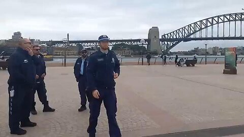 POLICE FORCE CHRISTIAN MAN to leave for holding a JESUS SIGN, THIS IS AUSTRALIA