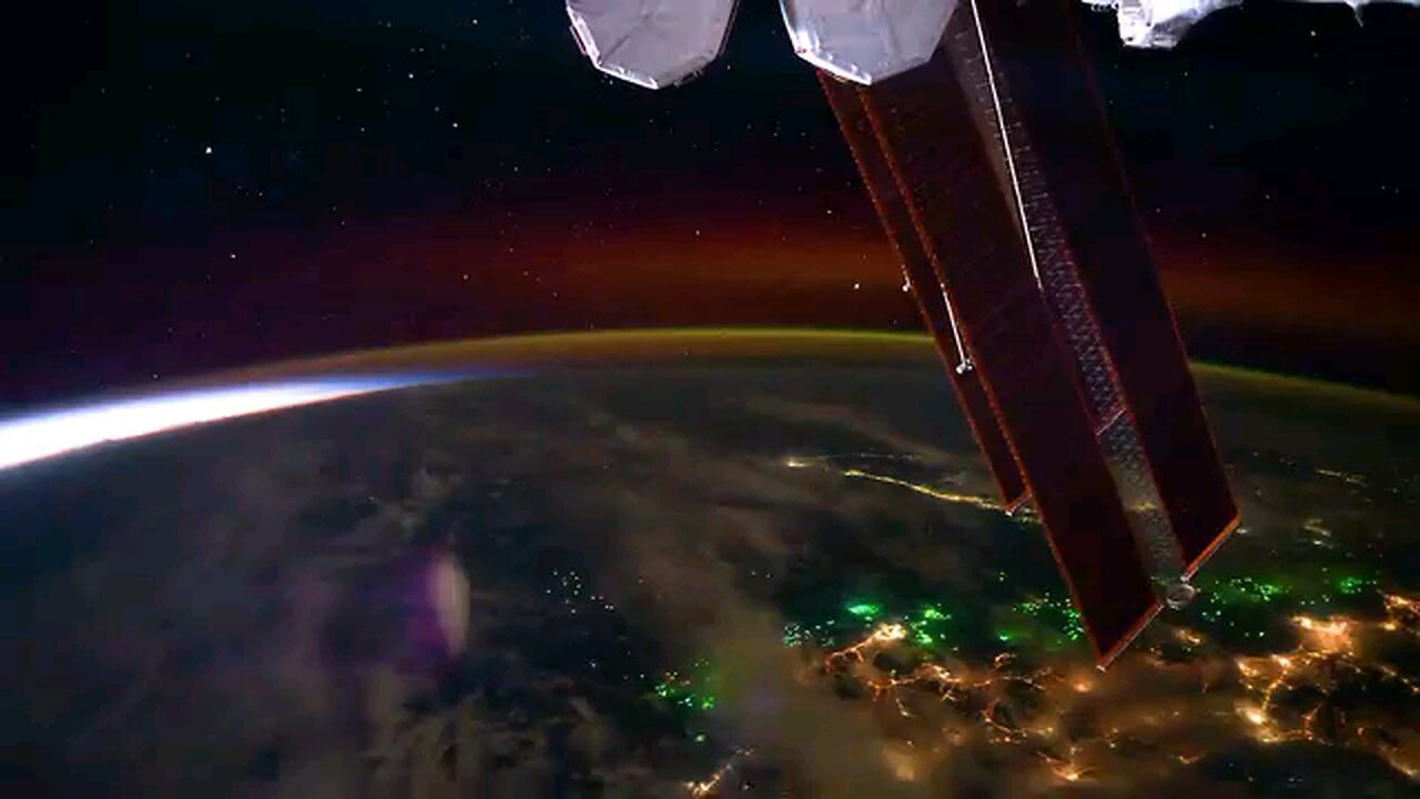 Beautiful auroras passing over southeastern Asia and Australia.